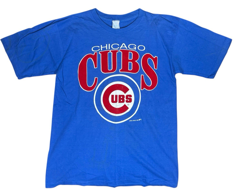 Vintage Chicago Cubs Artex T Shirt Large USA Single Stitch MLB 80s 90s Tee